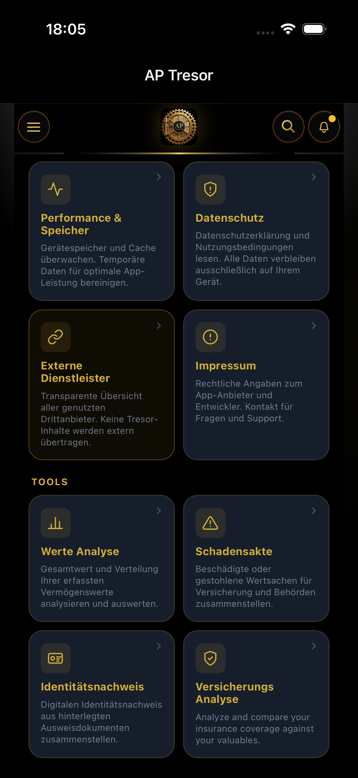 AP Tresor – Tools